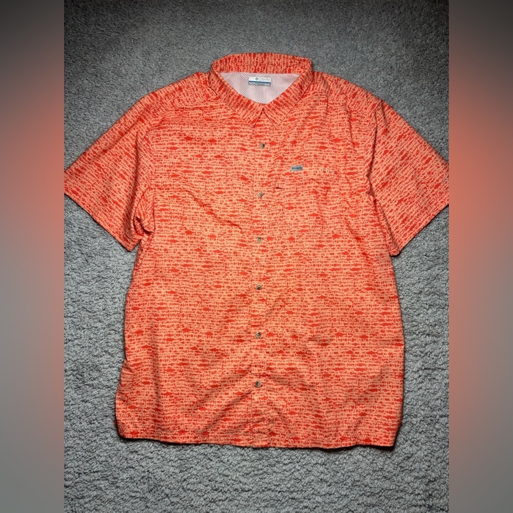 Columbia Shirt Mens Extra Large PFG Super Slack Tide Camp Loop Omni Shade Fishin